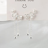 Vintage Crystal Round Stud Earrings Wedding White Zircon Jewelry - Gemstone Gold