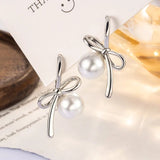 Vintage Crystal Round Stud Earrings Wedding White Zircon Jewelry - Gemstone Gold